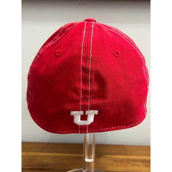 Utah Utes Top of the World Stretch Fit Cap Red NEW - Picture 2 of 3